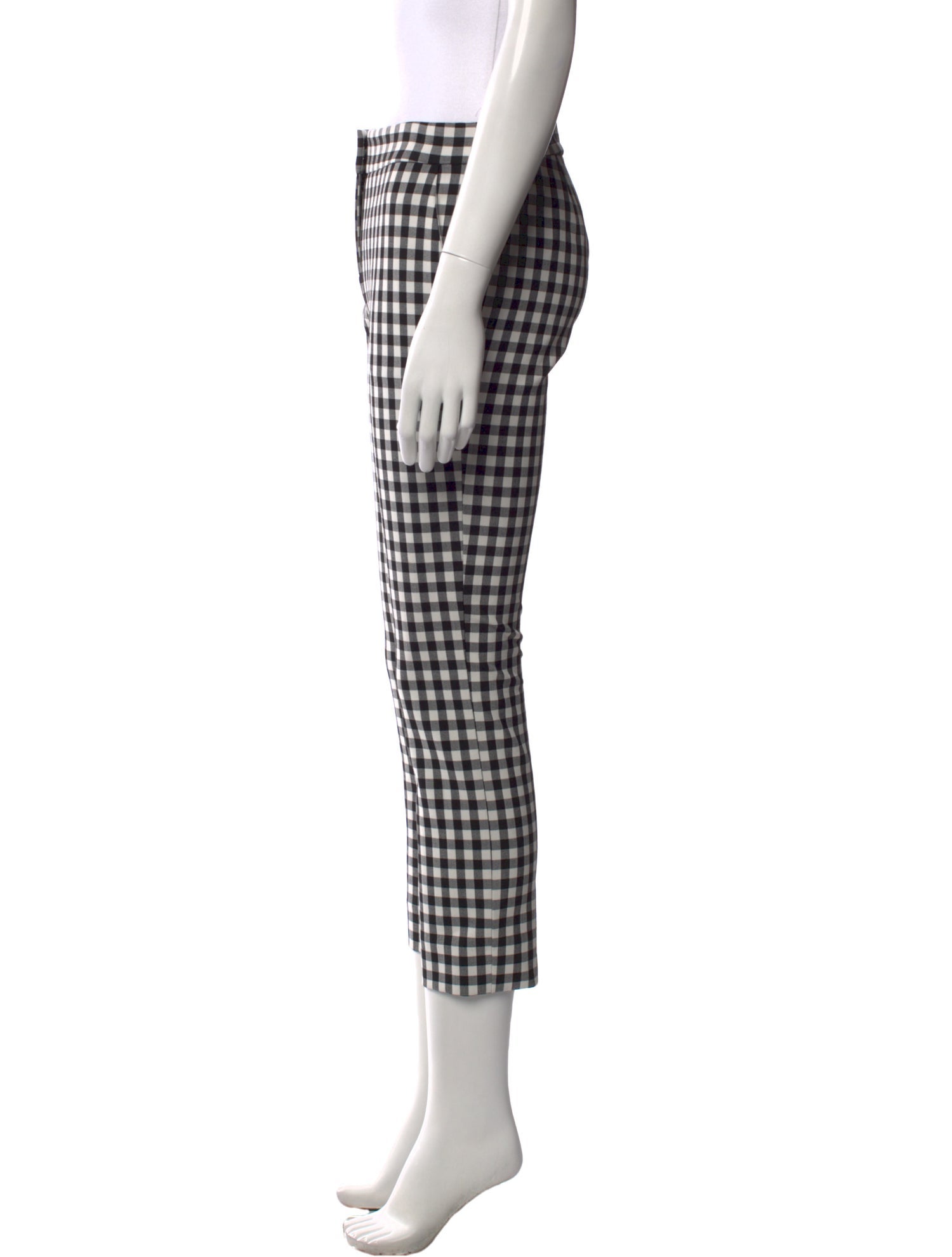 Diane von Furstenberg Plaid Print Straight Leg Pants
