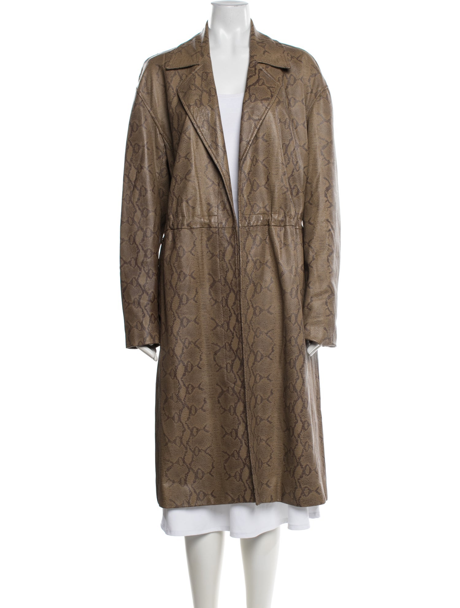 Vetements 2019 Gimp Mask Calf Leather Trench Coat - Black Coats
