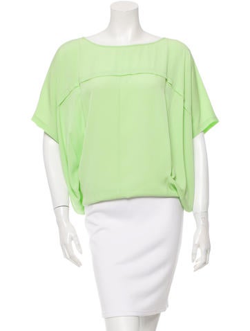 Diane von Furstenberg Silk Short Sleeve Blouse