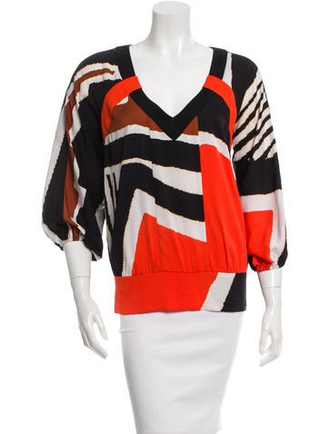 Diane von Furstenberg Silk Printed Top