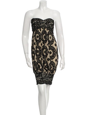 Diane von Furstenberg Strapless Patterned Mini Dress w/ Tags