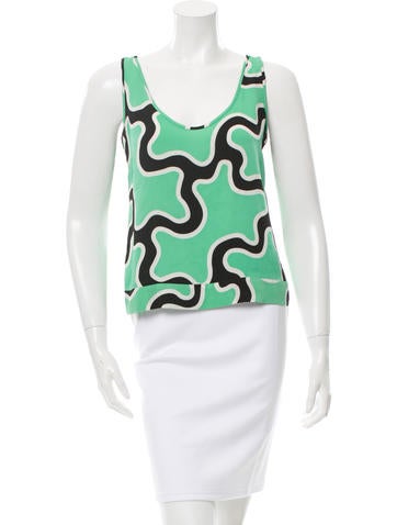 Diane von Furstenberg Printed Silk Top