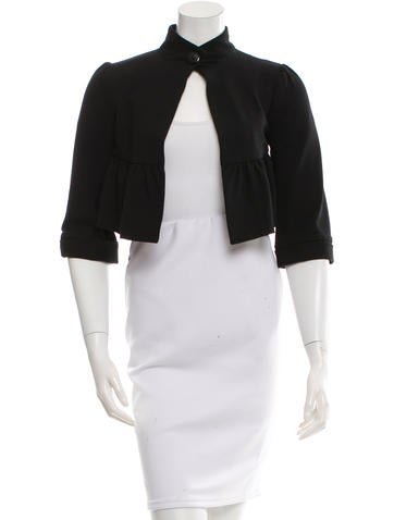 Diane von Furstenberg Long Sleeve Open Front Top