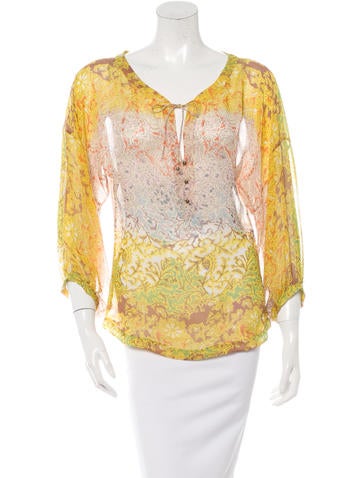Diane von Furstenberg Silk Printed Blouse