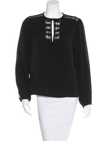 Diane von Furstenberg Silk Embellished Top