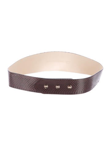 Diane von Furstenberg Embossed Leather Waist Belt