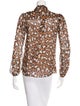 Diane von Furstenberg Leopard Print Long Sleeve Blouse