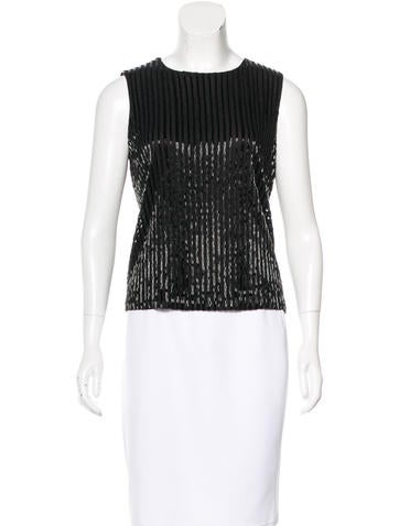 Diane von Furstenberg Sequined Sleeveless Blouse