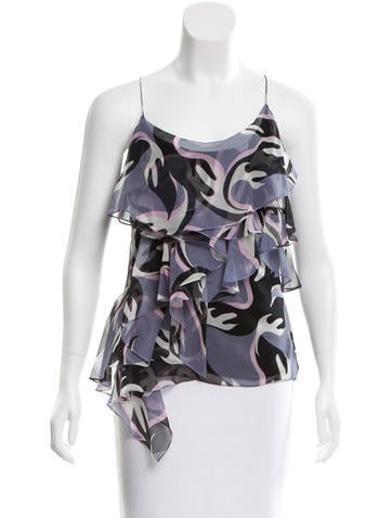 DIANE VON FURSTENBERG Silk Mix Top Size S/M
