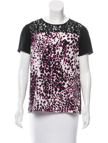 Diane von Furstenberg Printed Silk Top
