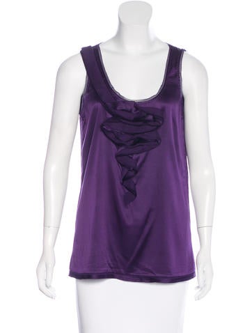 Diane von Furstenberg Ruffle-Trimmed Silk Top