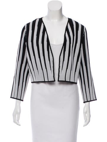 Diane von Furstenberg Striped Open Front Jacket