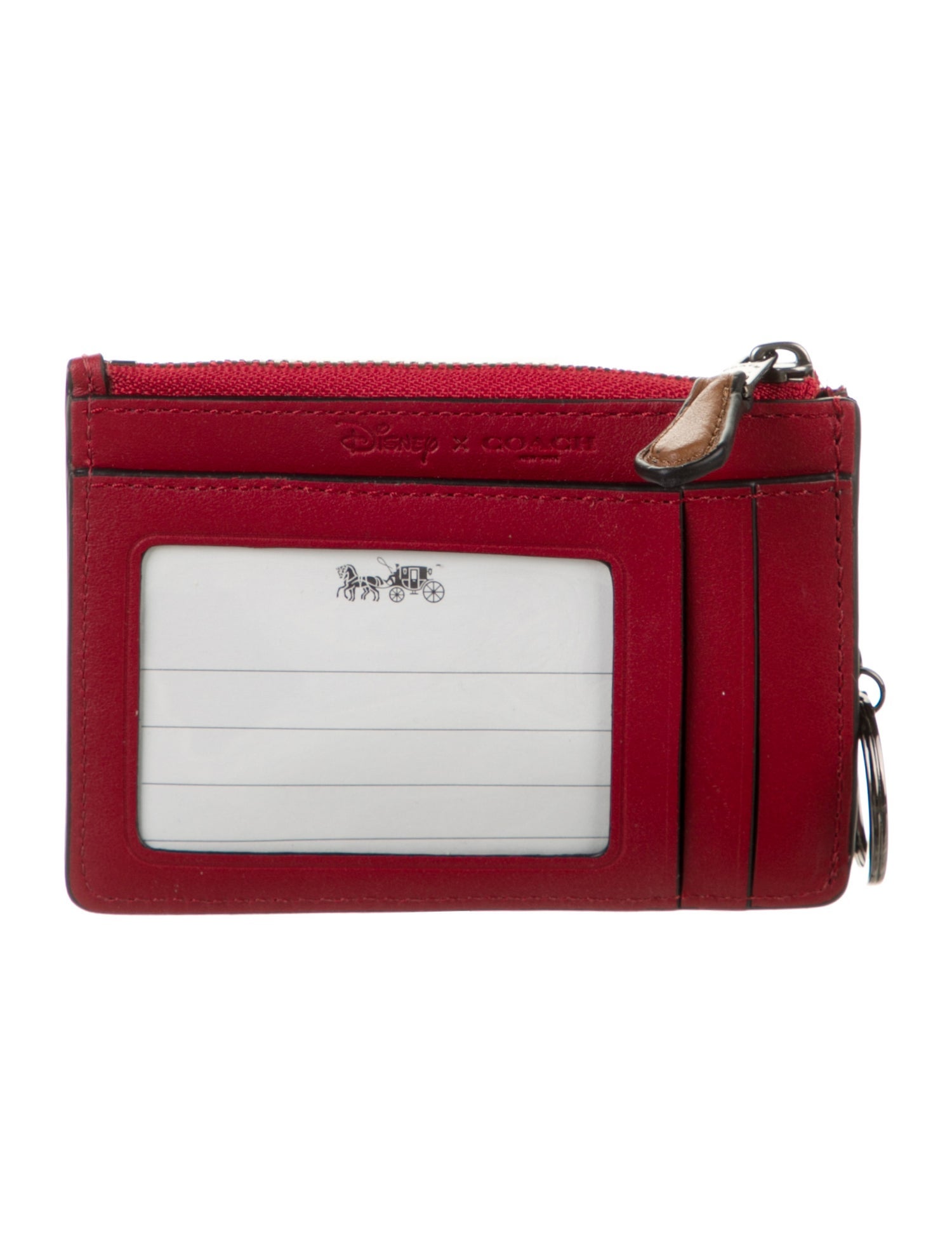 Disney x Coach Leather Card Holder - Red Wallets, Accessories