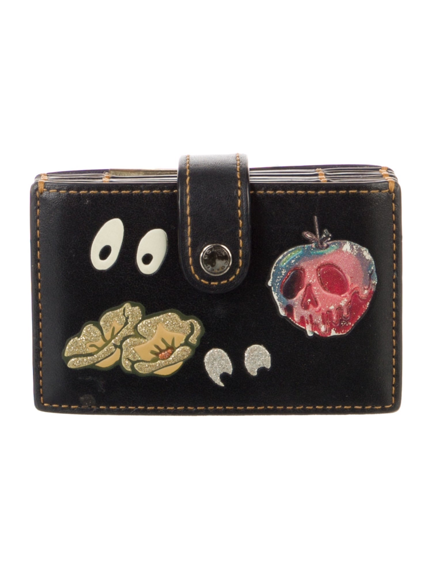 Disney x Coach Leather Graphic Print French Purse