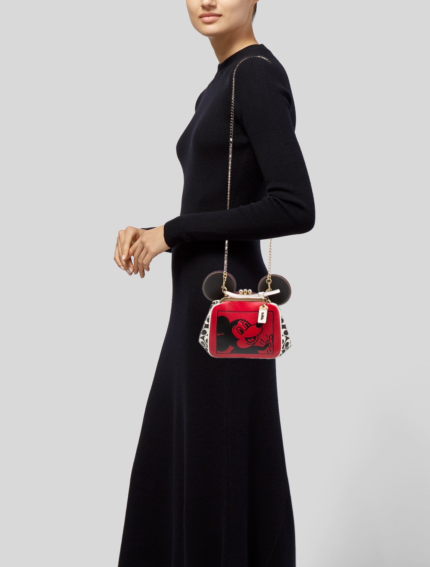 Disney x Coach Leather Top Handle Bag