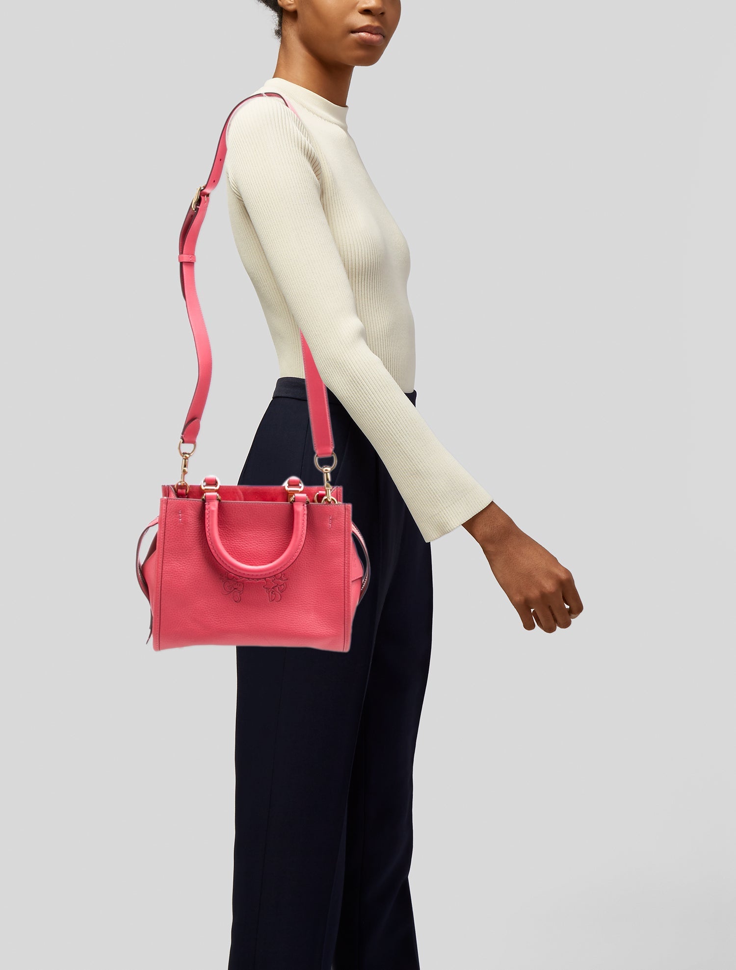 Disney x Coach Leather Shoulder Bag 25