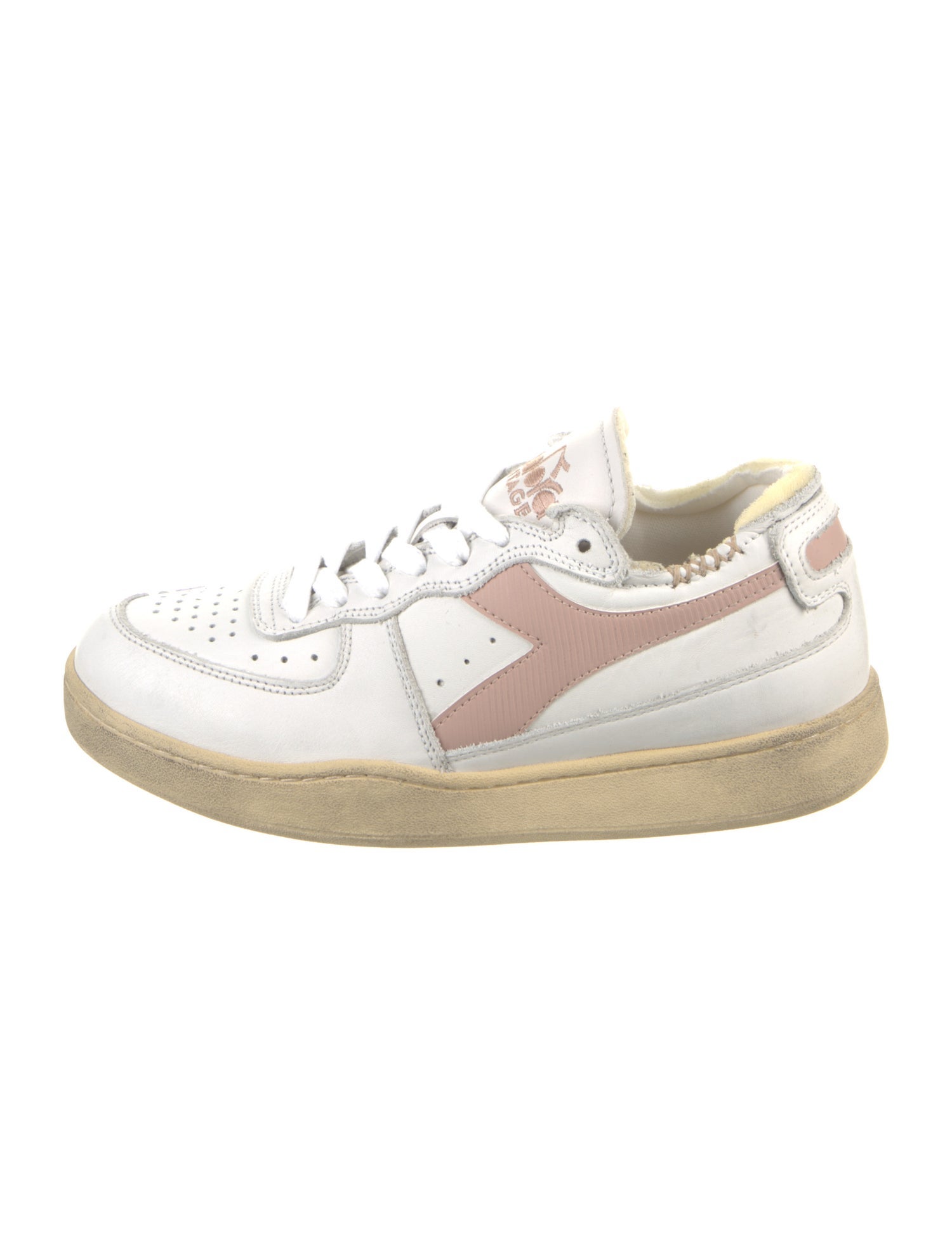 Diadora Leather Colorblock Pattern Sneakers