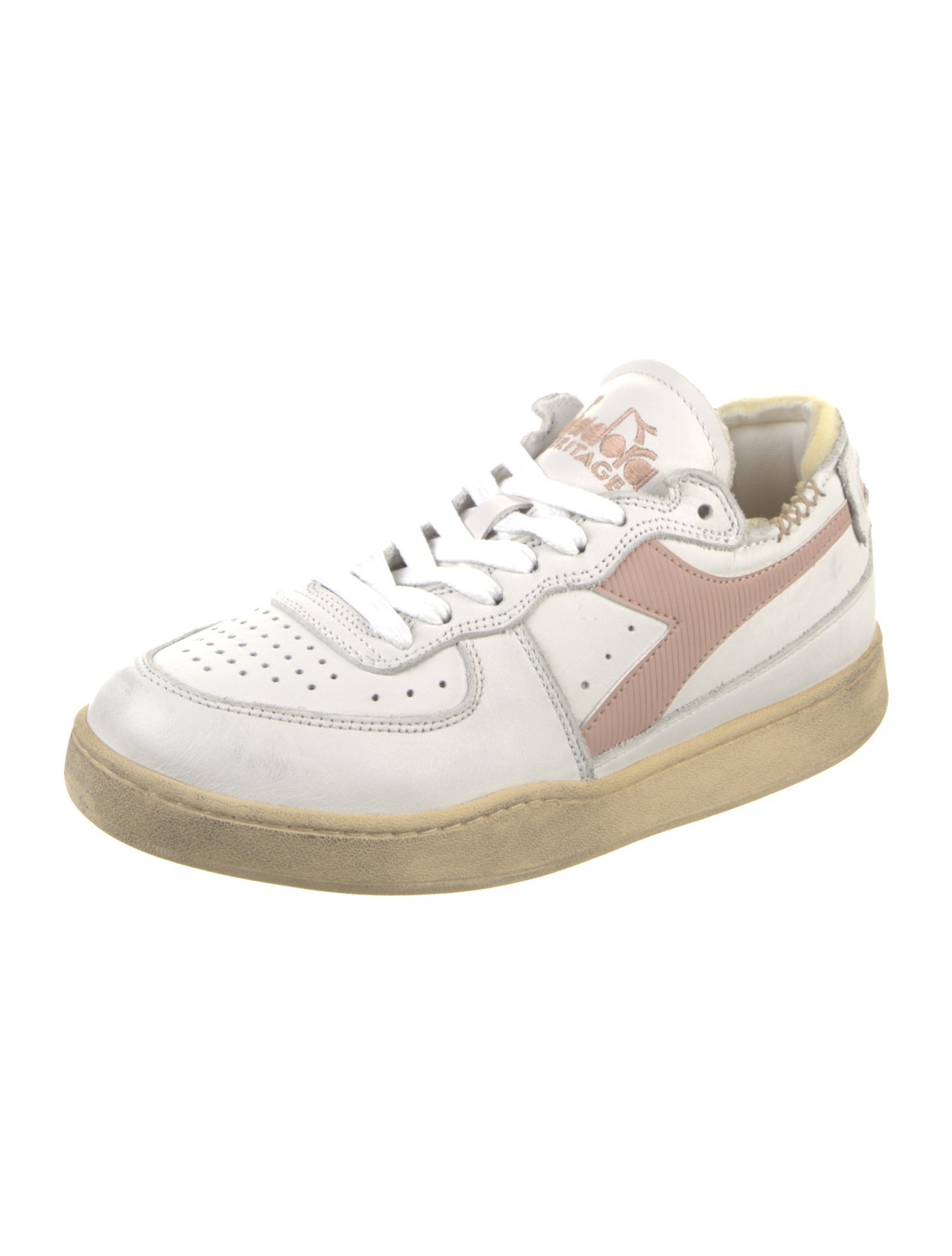 Diadora Leather Colorblock Pattern Sneakers