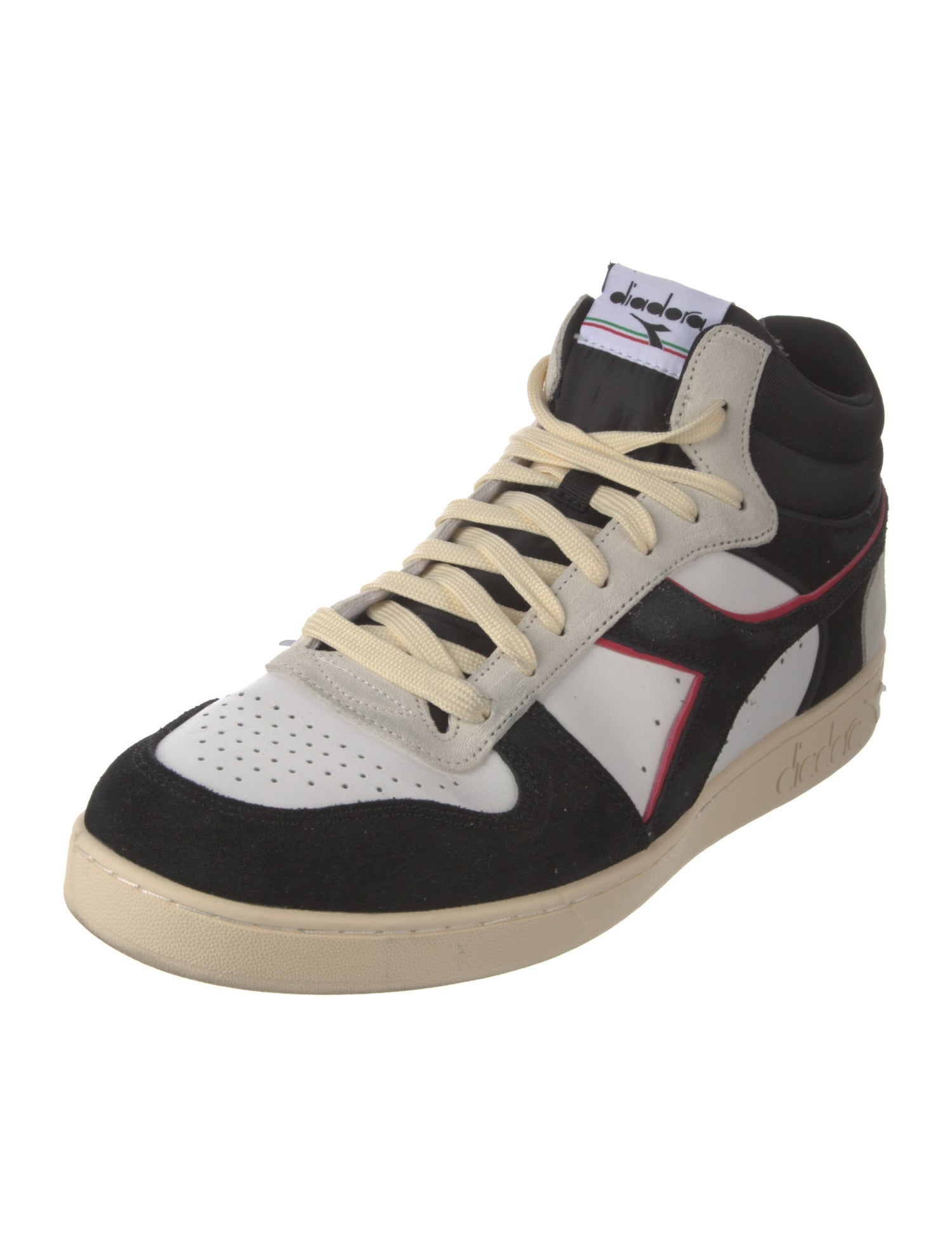 Diadora Leather Colorblock Pattern Sneakers