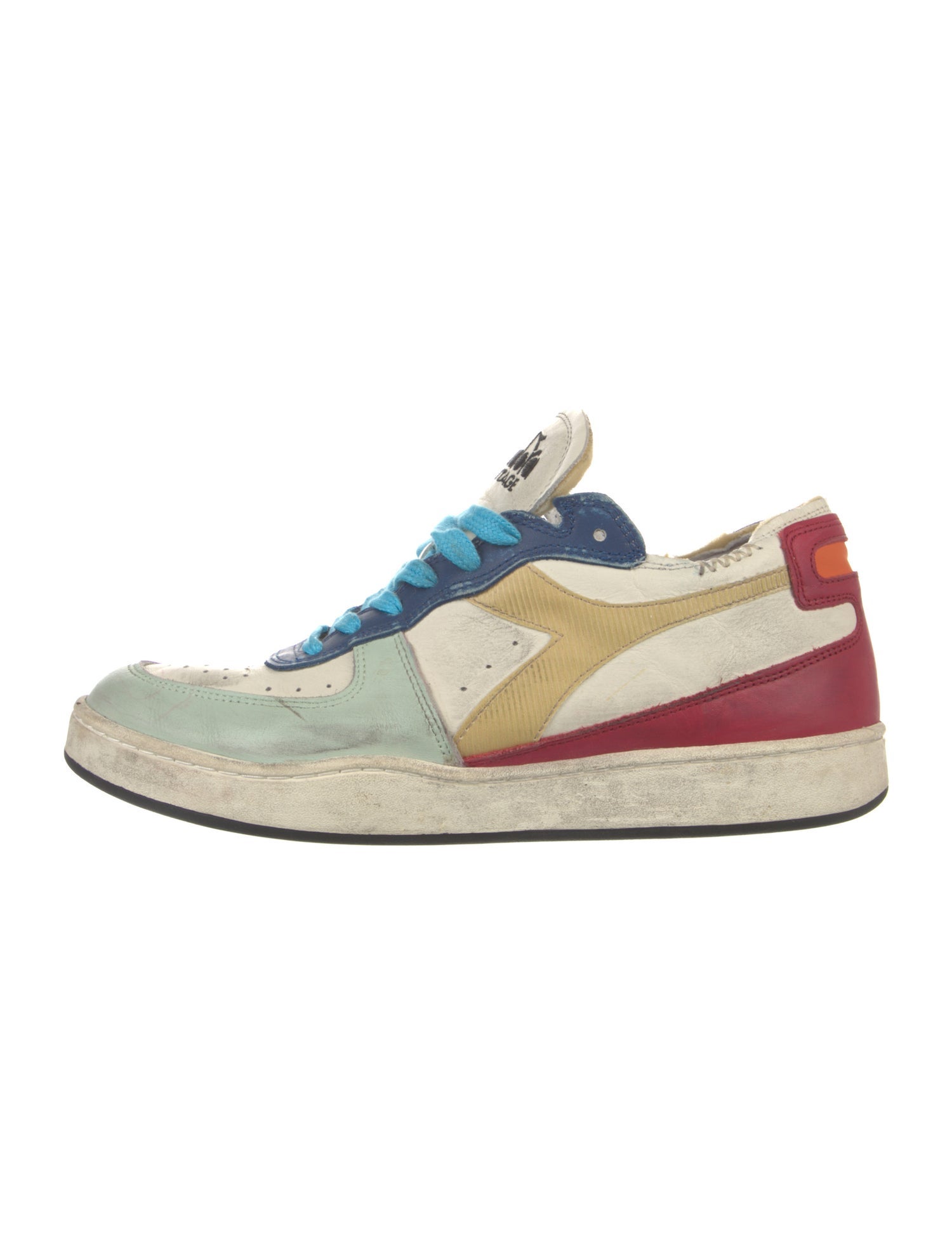 Diadora Leather Colorblock Pattern Sneakers