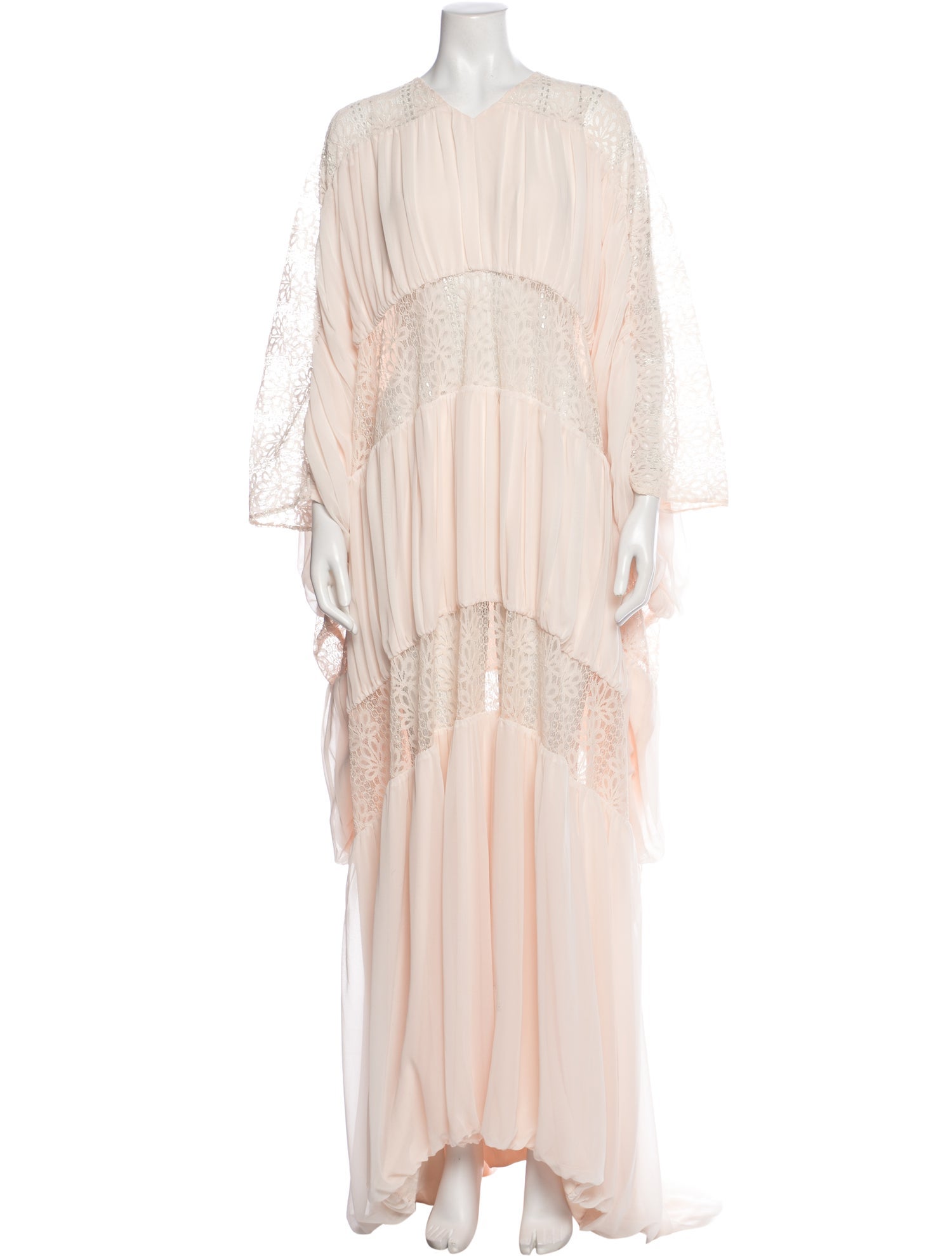 Dima Ayad Lace Pattern Long Dress