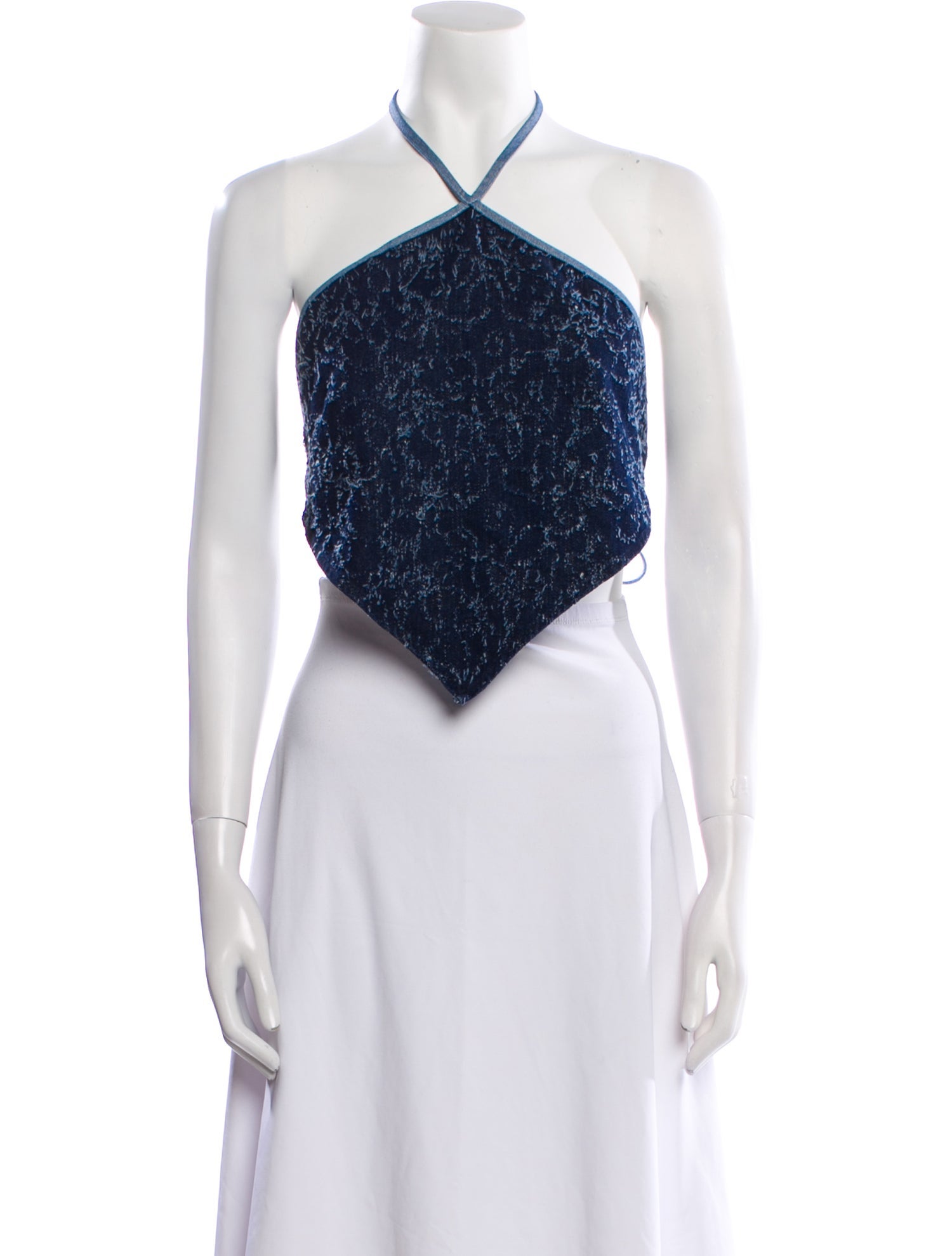 Di Petsa Halterneck Sleeveless Crop Top