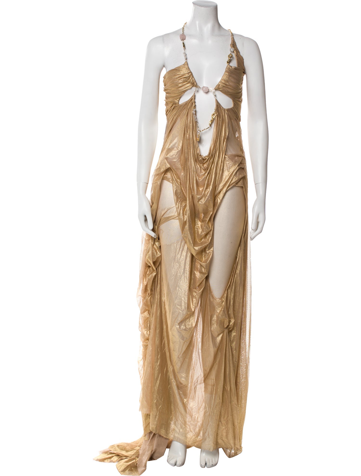 Di Petsa V-Neck Long Dress w/ Tags