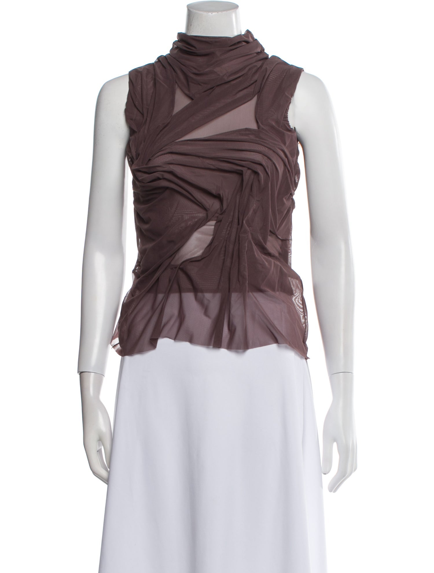 Di Petsa Mock Neck Sleeveless Top