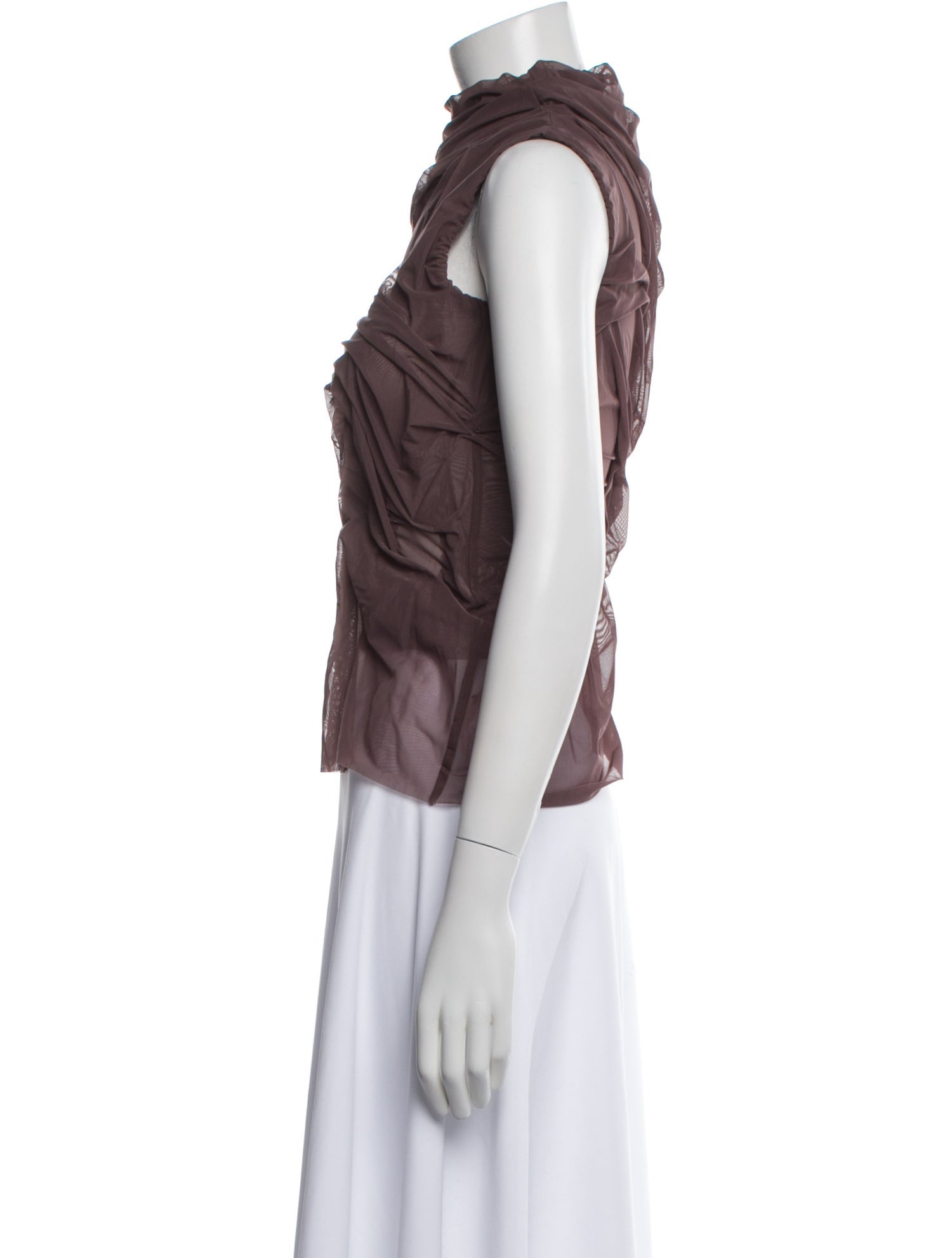 Di Petsa Mock Neck Sleeveless Top