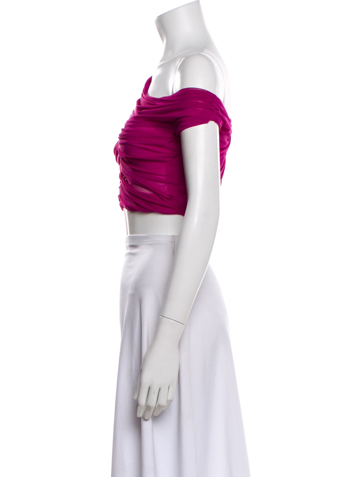 Di Petsa Off-The-Shoulder Short Sleeve Crop Top