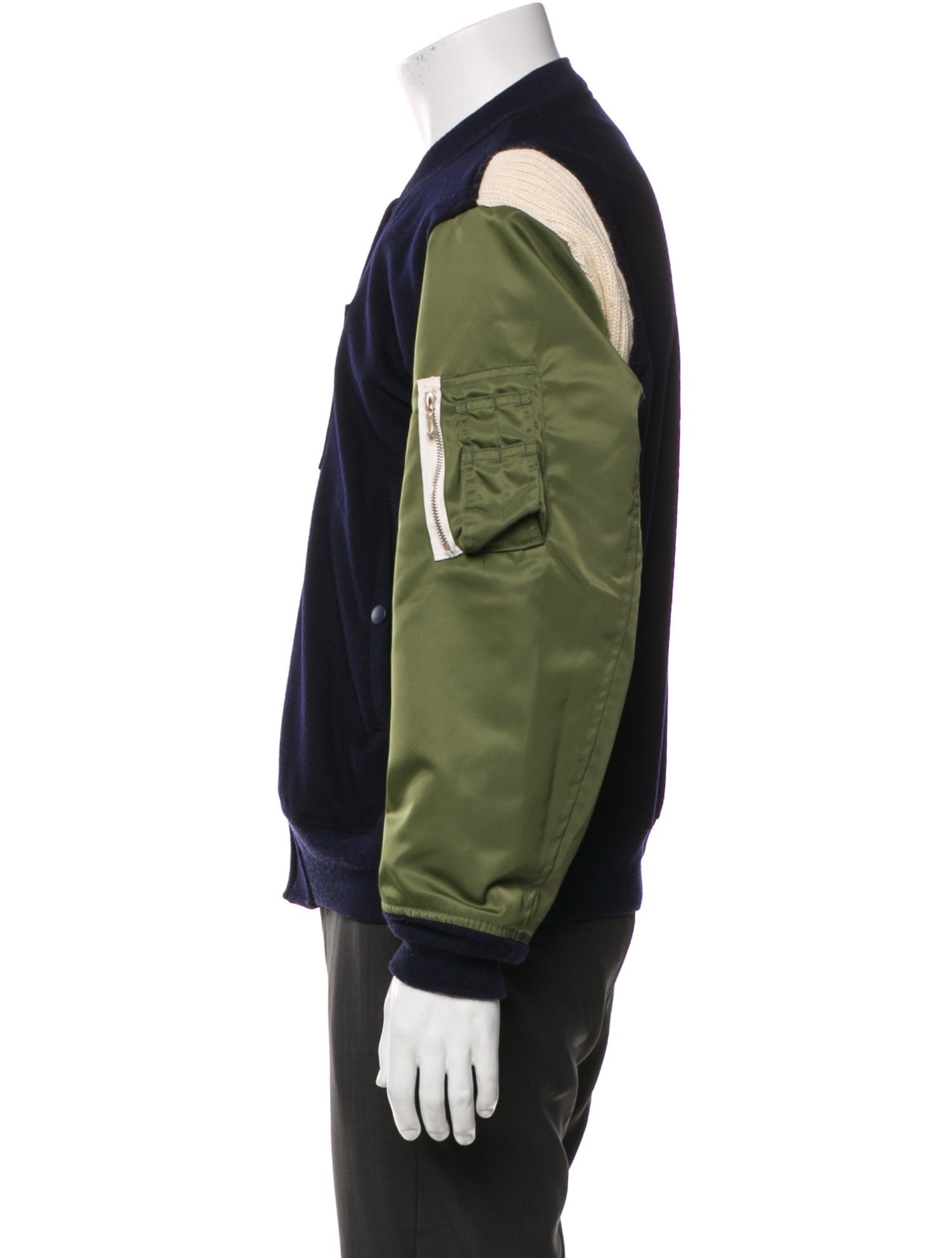 Digawel Colorblock Pattern Bomber Jacket