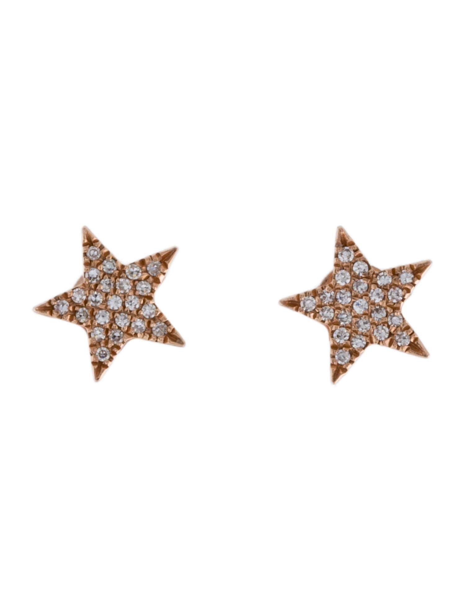Dilamani 14K Diamond Pave Star Stud Earrings