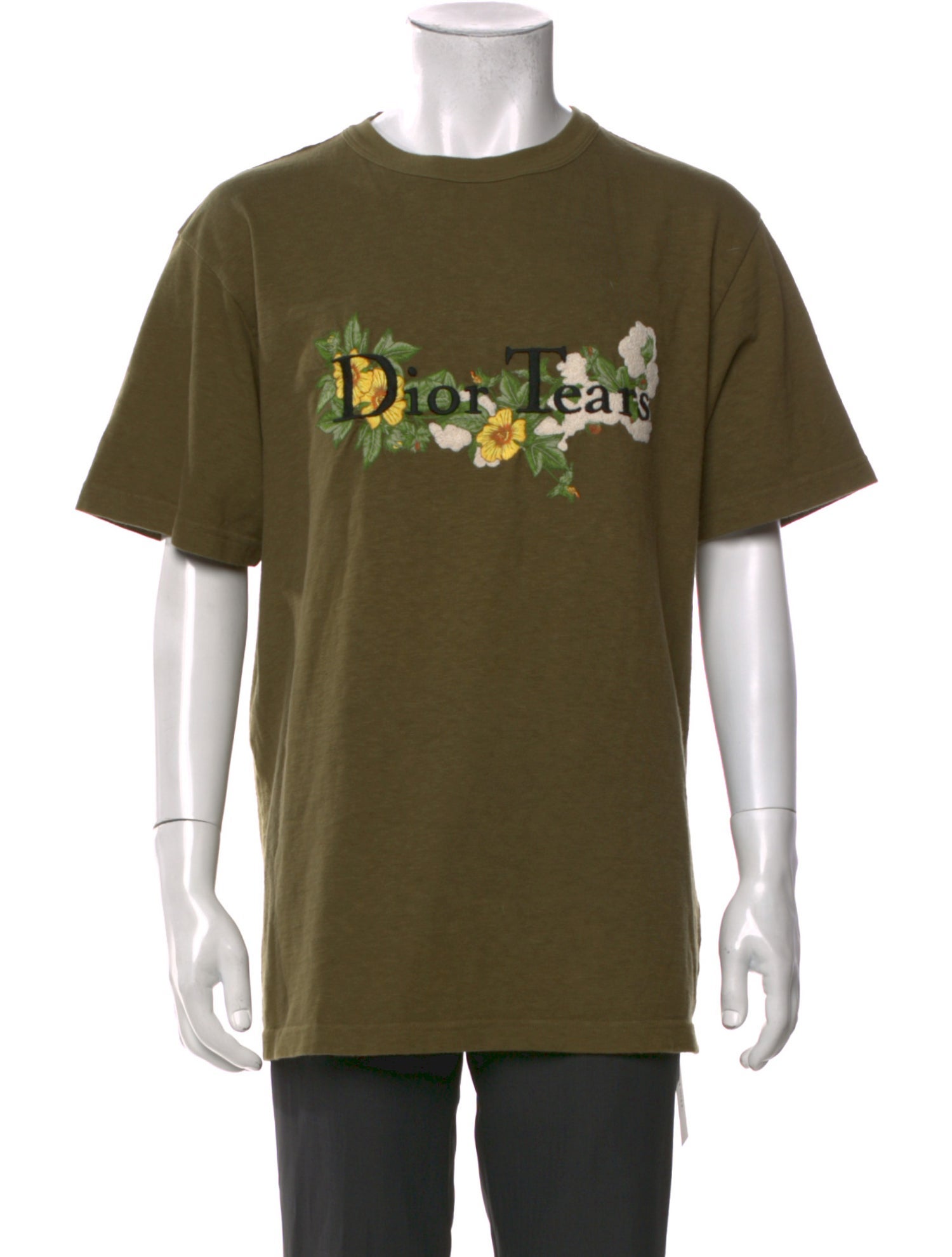 DIOR x Denim Tears Graphic Print Crew Neck T-Shirt