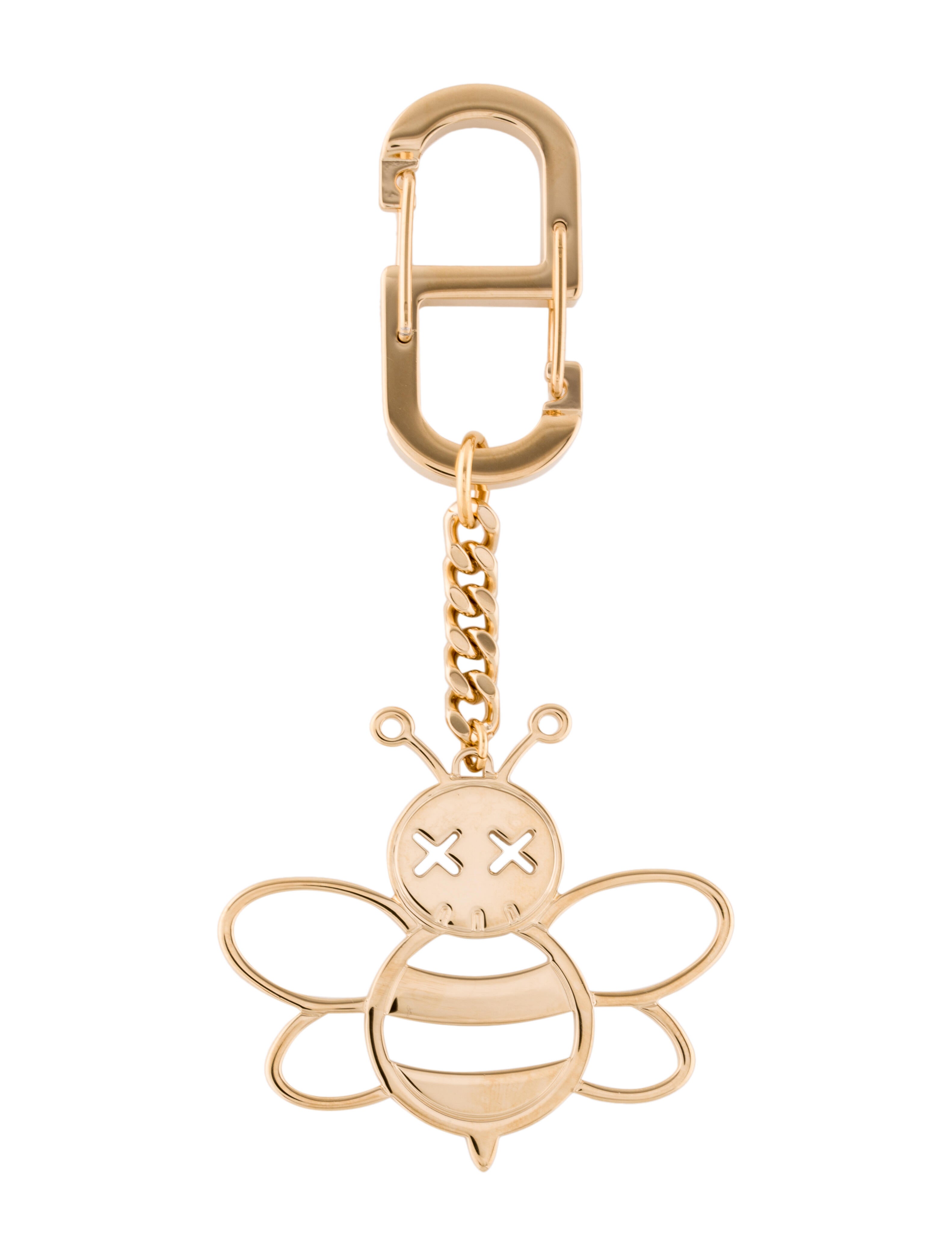 DIOR x KAWS 2019 Bee Keychain w/ Tags Gold Keychains, Accessories