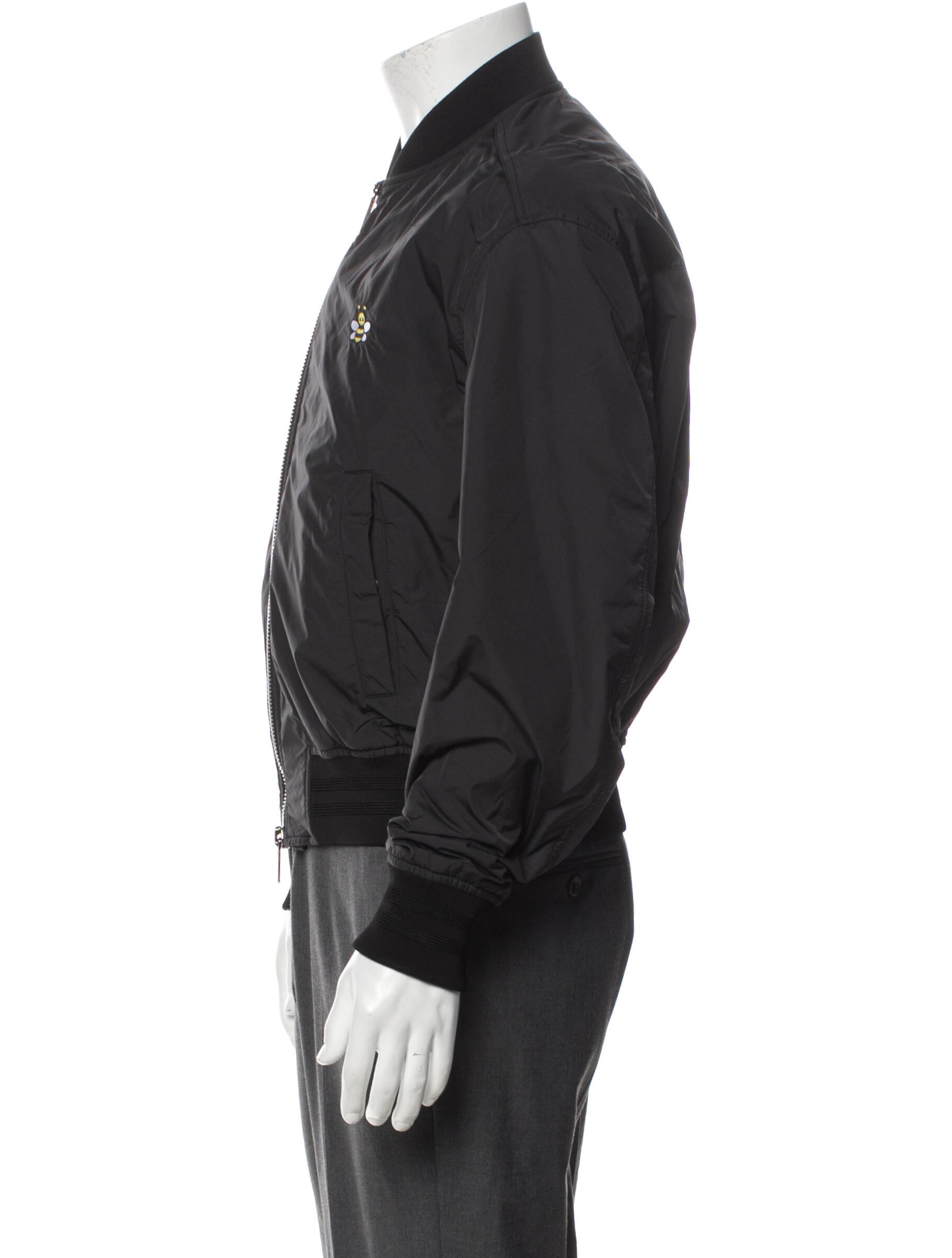 DIOR x KAWS 2019 Bee Bomber Bomber Jacket w/ Tags Black Outerwear
