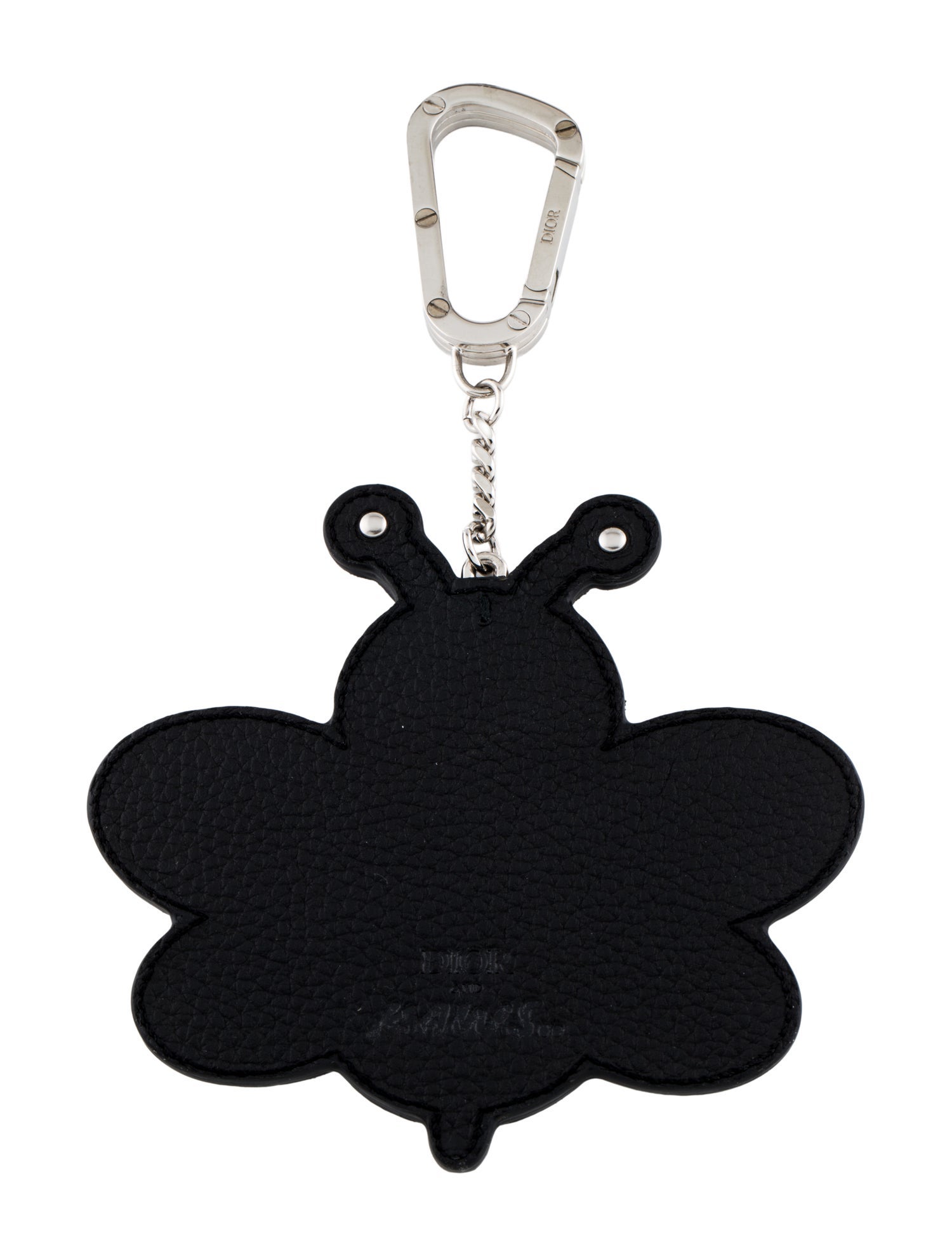 DIOR x KAWS Grained Calfskin Bee Keychain