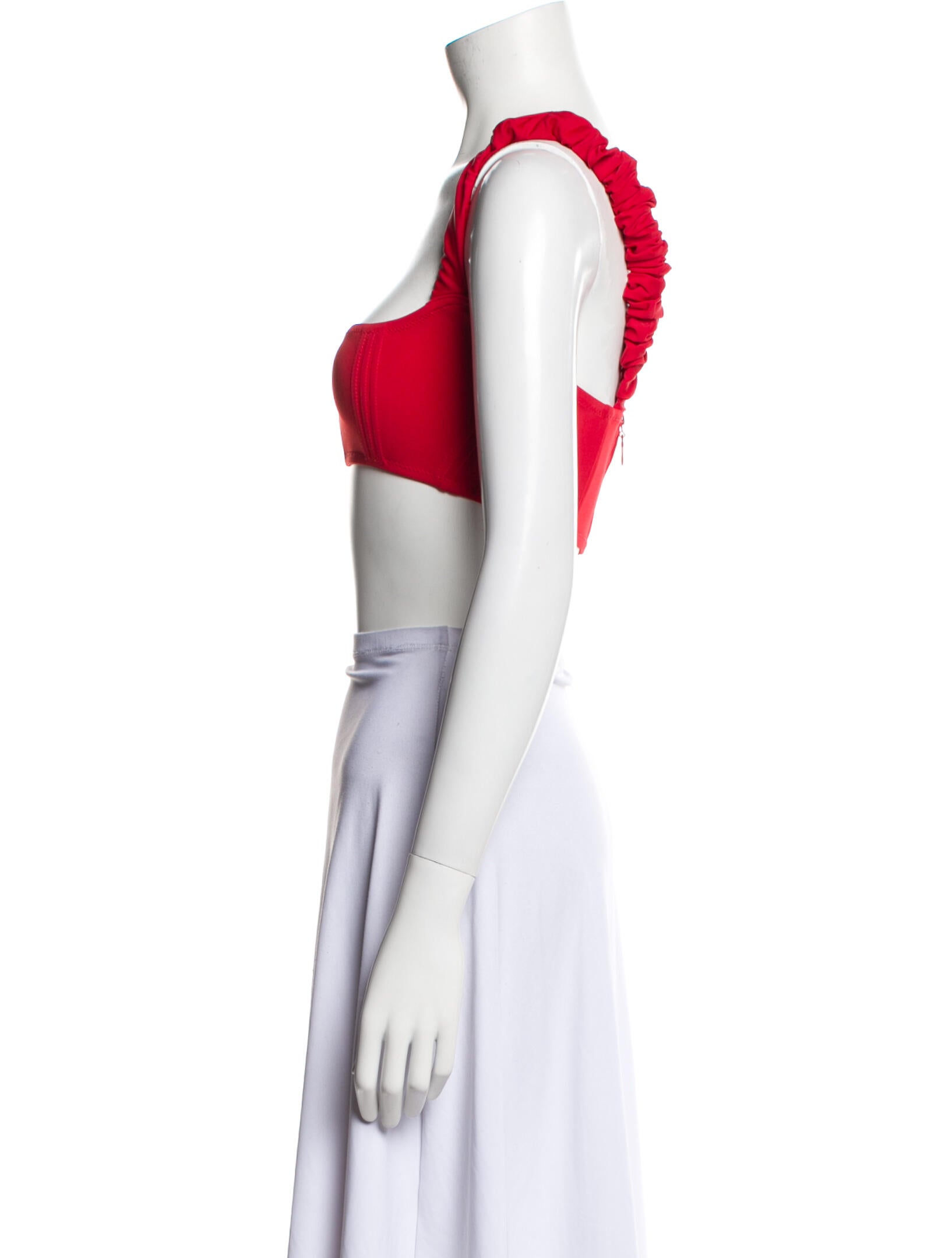 Dilara Findikoglu Square Neckline Sleeveless Crop Top