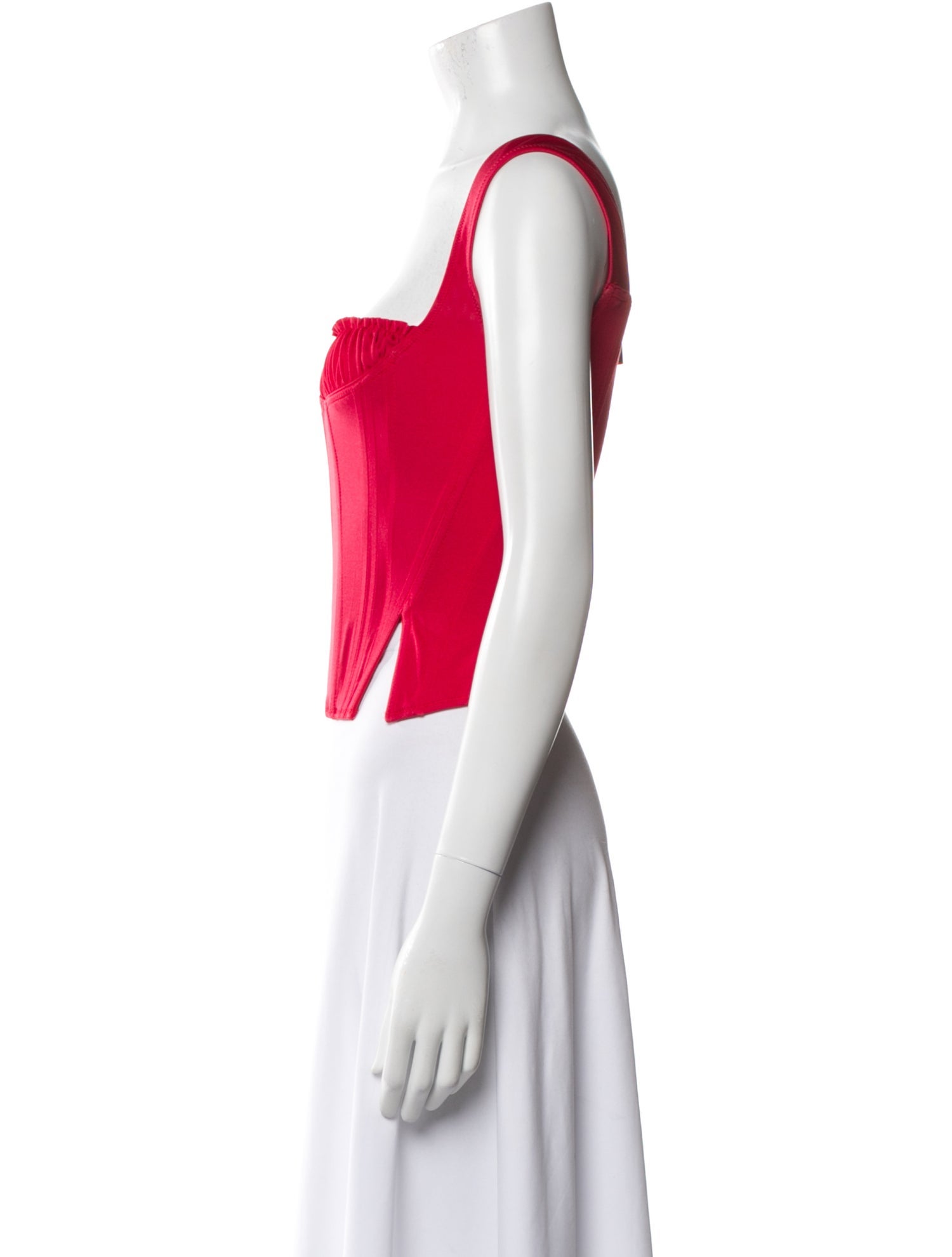 Dilara Findikoglu Square Neckline Sleeveless Crop Top