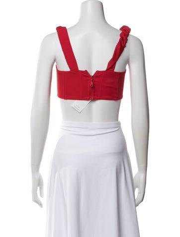 Dilara Findikoglu Square Neckline Sleeveless Crop Top — image 3 of 4