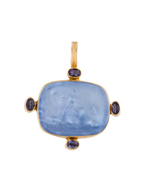 Dina Mackney Mother Of Pearl & Glass Pendant