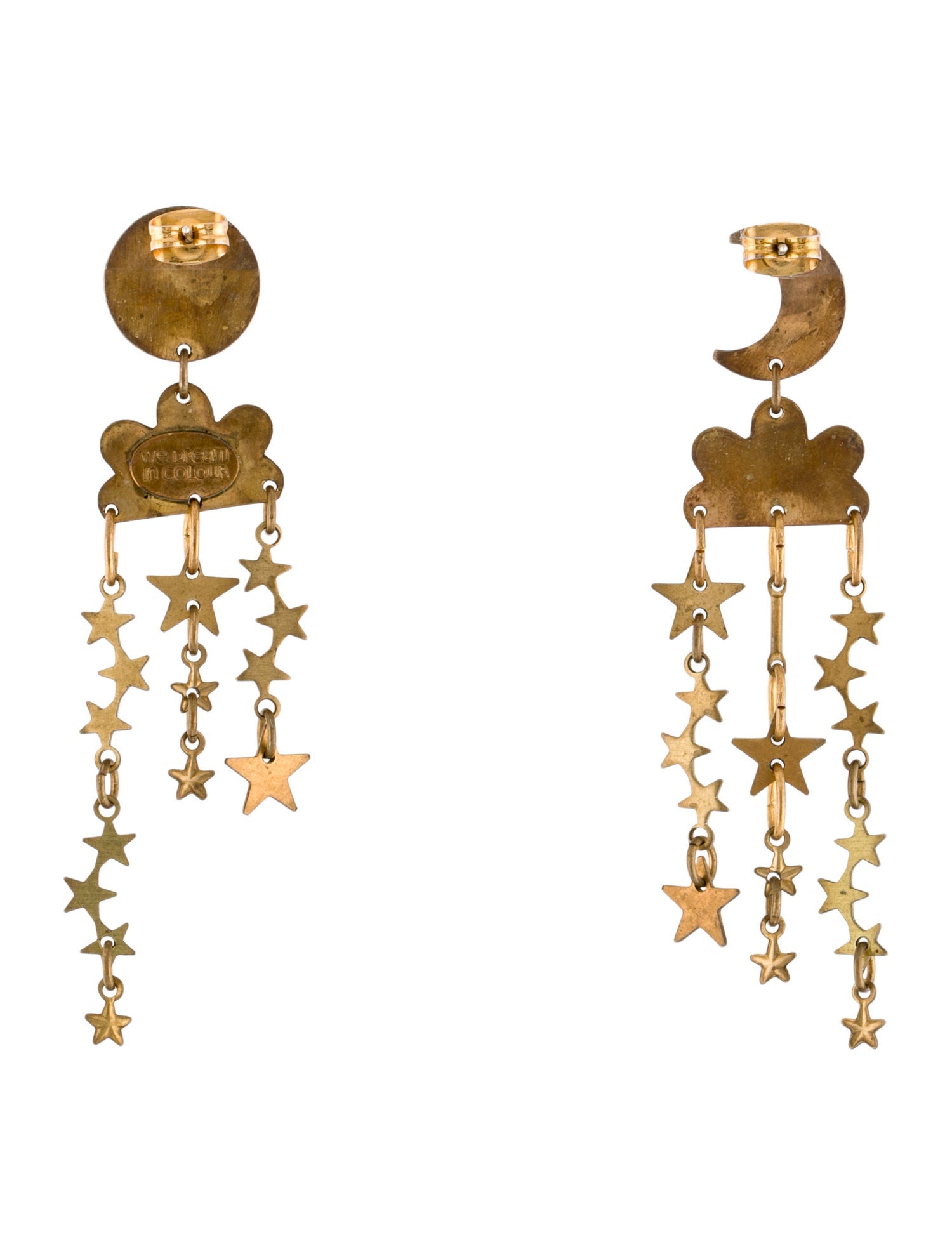 We Dream in Colour Moon & Star Chandelier Earrings