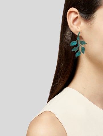 We Dream in Colour Verdigris Single Ophelia Earrings — image 2 of 4