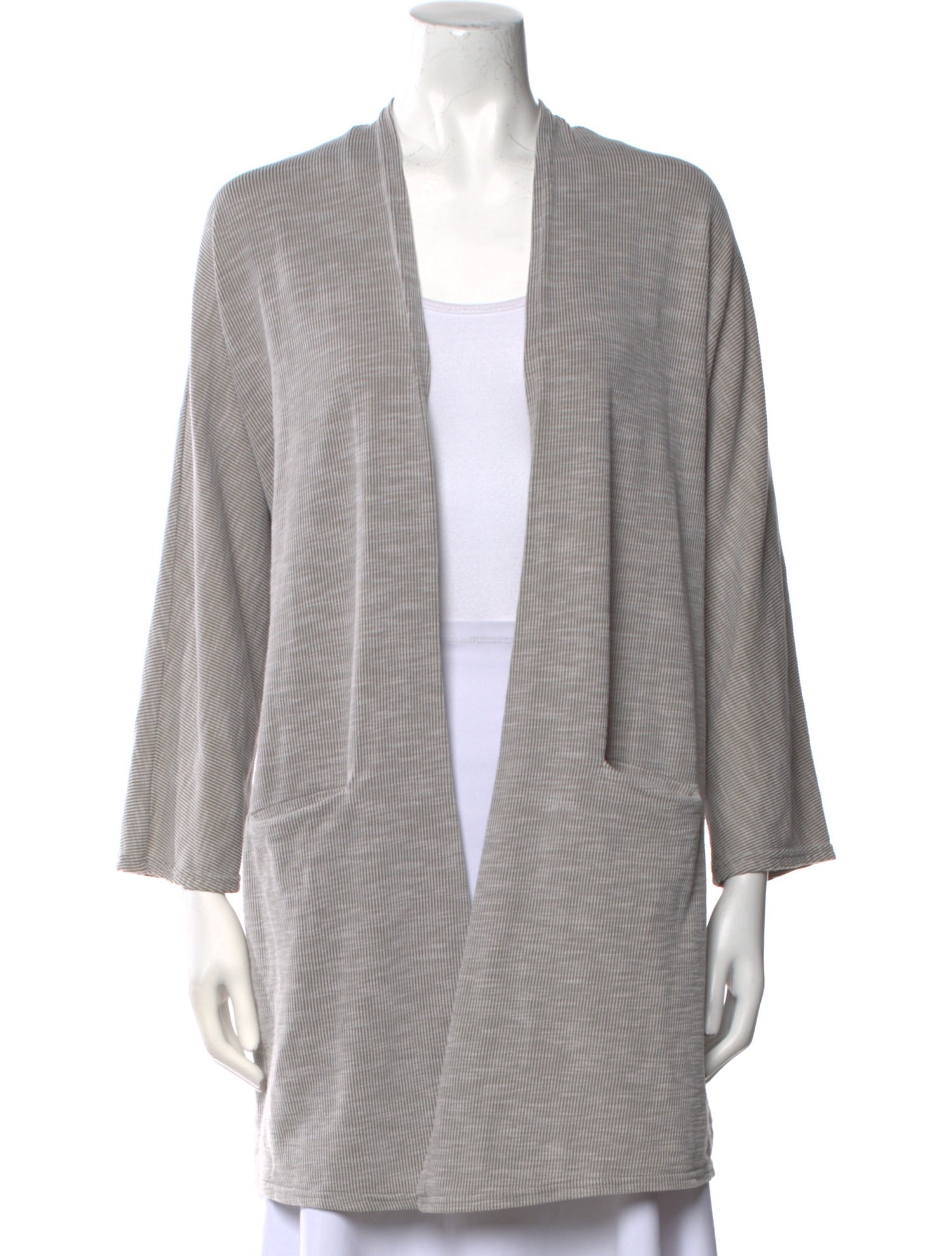 DONNI. Striped Open Front Sweater