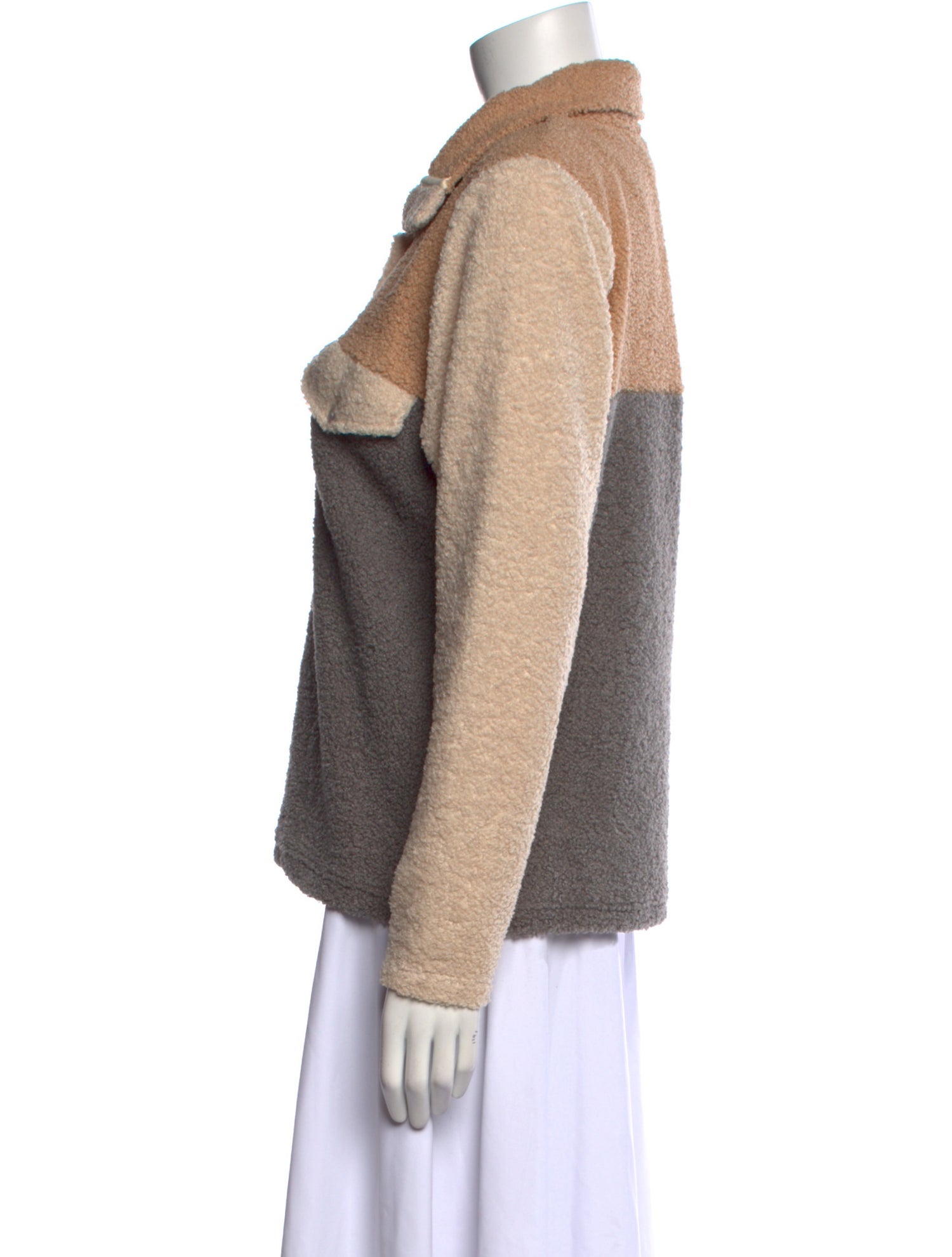 DONNI. Colorblock Pattern Sweater