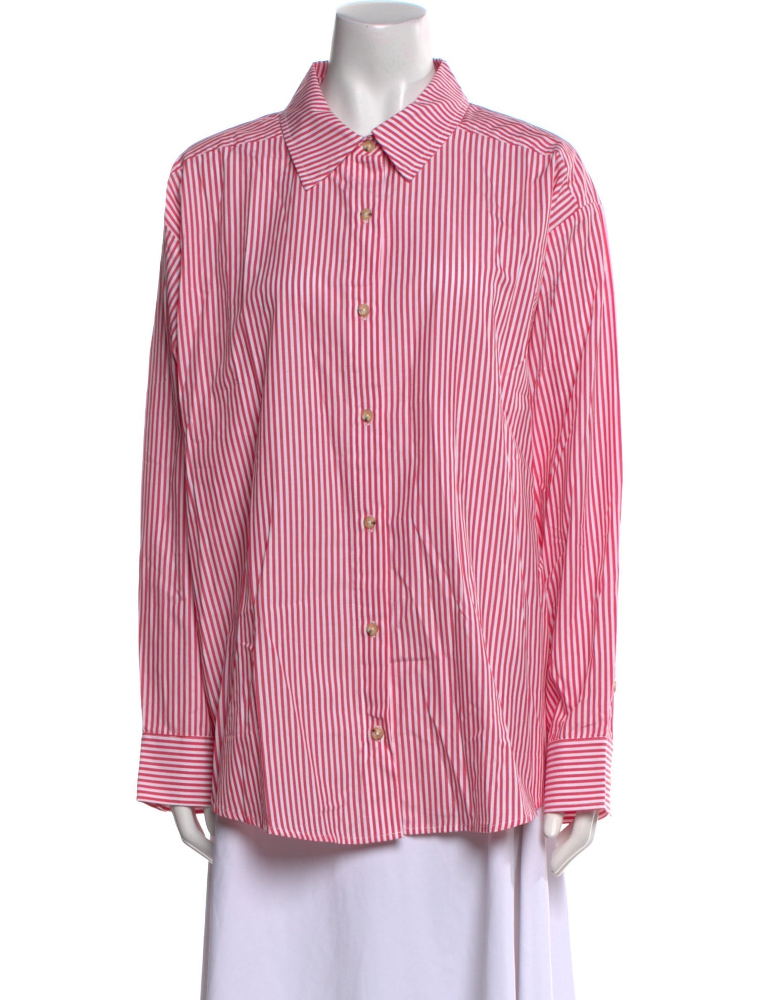 DONNI. Striped Long Sleeve Button-Up Top w/ Tags