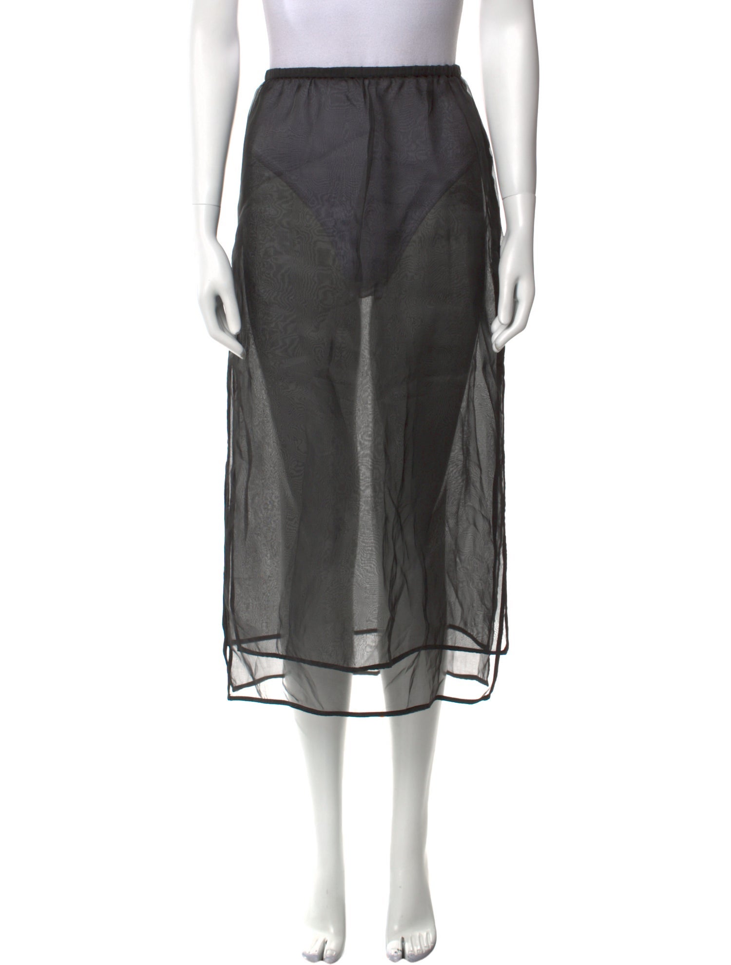 DONNI. Silk Midi Length Skirt