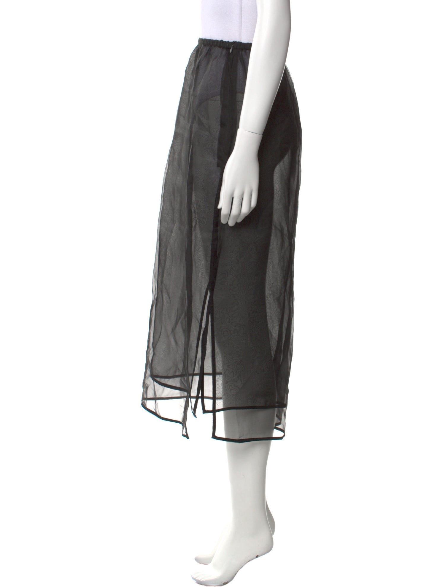 DONNI. Silk Midi Length Skirt