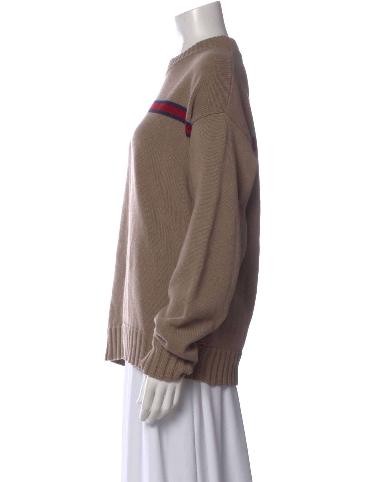 DONNI. Striped Mock Neck Sweater