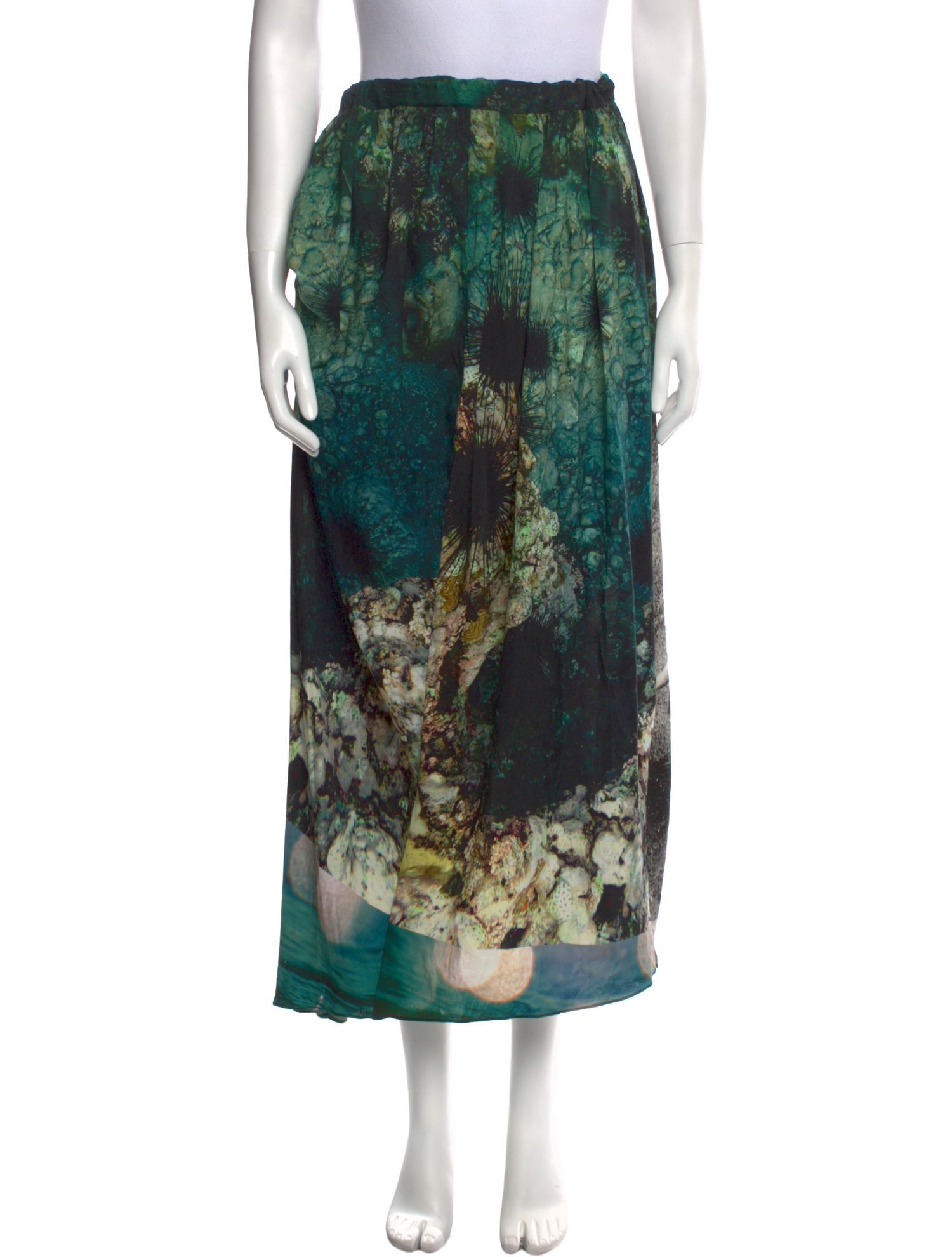 Diotima Silk Midi Length Skirt