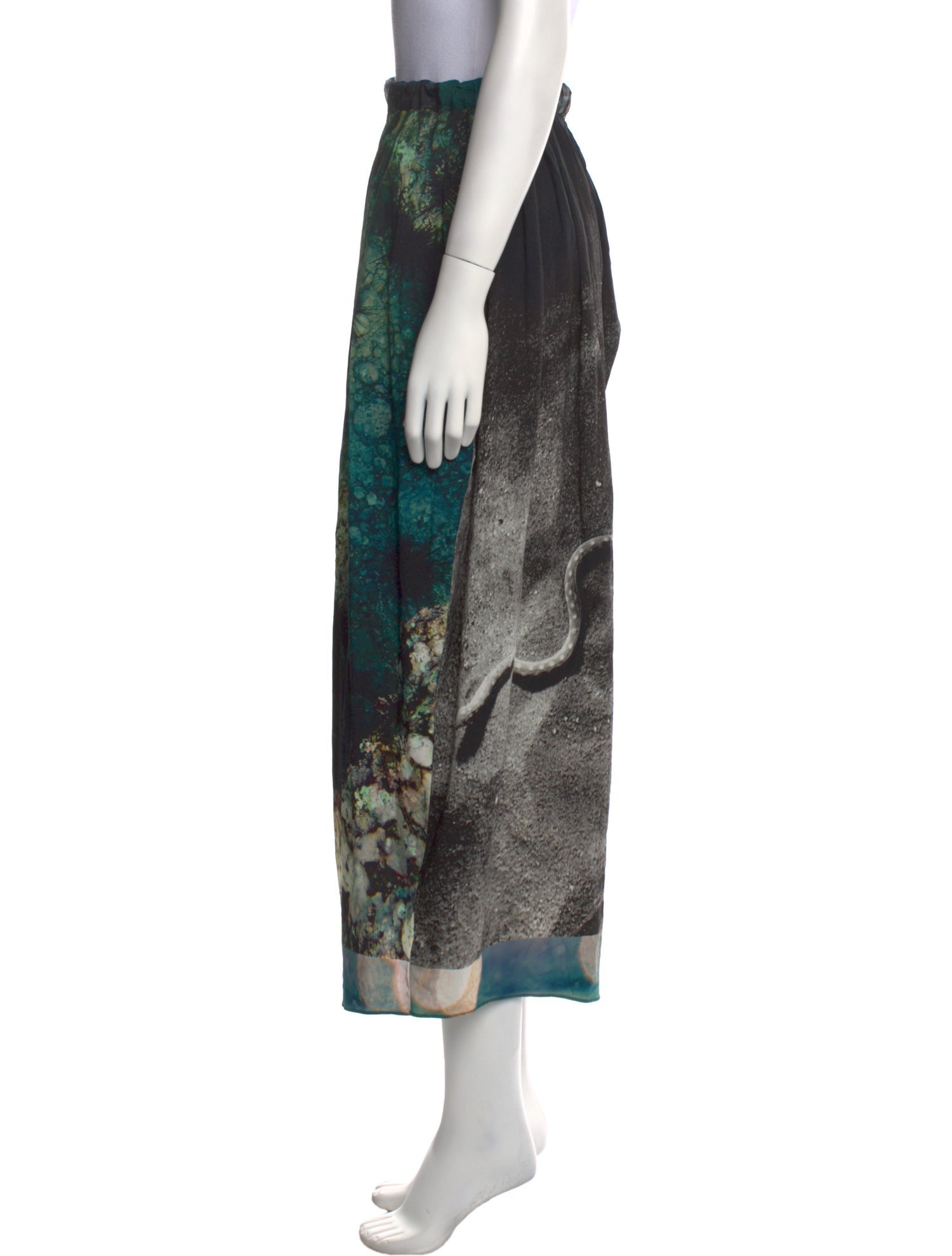 Diotima Silk Midi Length Skirt